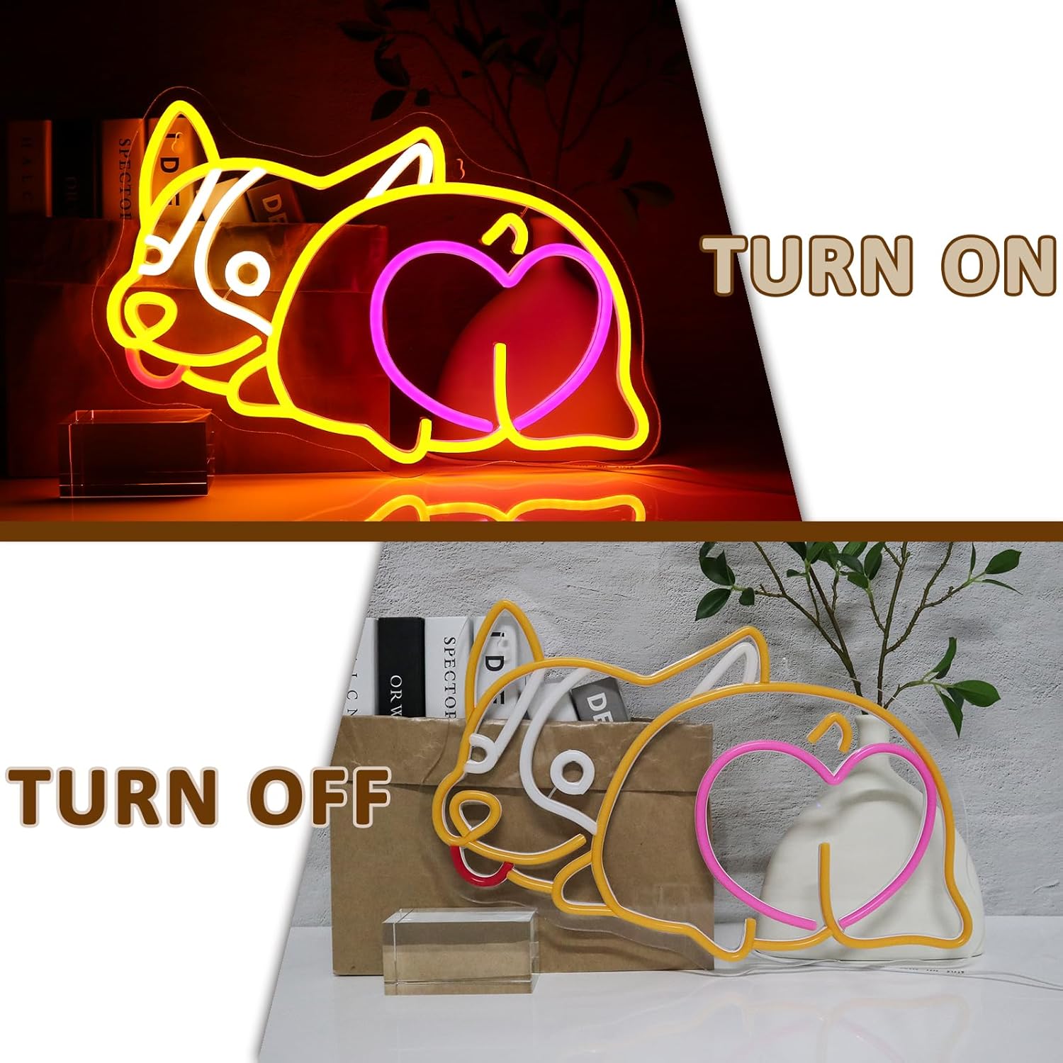 Corgie chien enseigne au néon  - Zoo Party Games avis et prix
